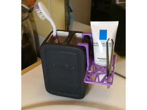 casa de banho organizador organização acessórios do banheiro o porta sabonete pasta dentes titular 3d print model - Mito3D
