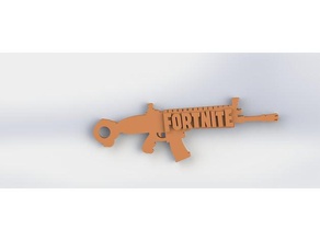 fortnite keychain video games 3d keychains gun logo models game wellington luk 3d print model - Mito3D