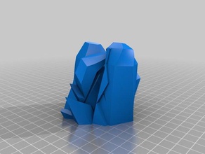 twisted zerbrochene Kristall Kristalle 3d print model - Mito3D