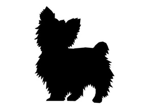 yorkie silohuette animaux chien silhouette wslab 3d print model - Mito3D