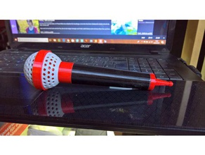 brinquedo microphon brinquedos & games microfone a reprodução cantando 3d print model - Mito3D
