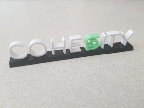cohesity logo base signs & logos 3d print model - Mito3D
