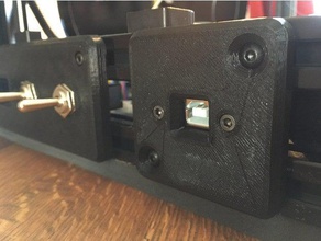 anycubic kossel - panel mount usb b 3d printer parts delta 3d print model - Mito3D