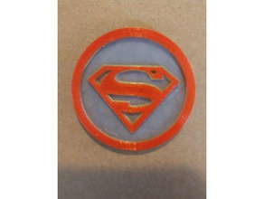 supergirl badge pièces et badges 3d print model - Mito3D