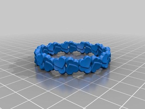 heart bracelet bracelets jewelery 3d print model - Mito3D