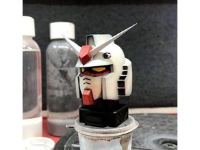 typical gundam head part 3d printing tests animation model rx-78 3d print model - Mito3D