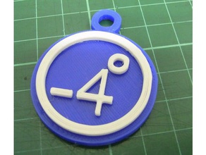 86duino -4 degrees key ring signs & logos 3d print model - Mito3D