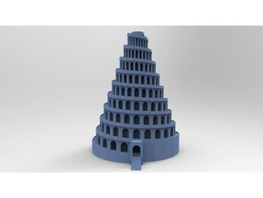 Turm zu Babel 3d-drucken alten babel babylon Gott Himmel Geschichte Irak mesopatamian Mesopotamien Menschen Türme 3d print model - Mito3D