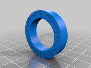metric fidget ruler math art spinner toy 3d print model - Mito3D