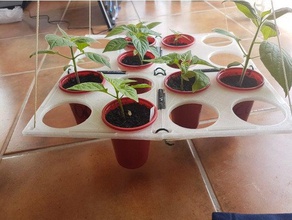 plastic cup planter hanger outdoor & garden hanging glass 3d print model - Mito3D