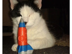 foguete meu gato modelo de robôs 3d print model - Mito3D