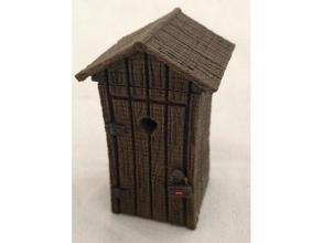 privy interior 28mm scale buildings & structures 3d print model - Mito3D