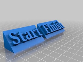 start finish sign signs & logos 3d print model - Mito3D
