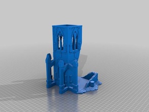 3d slash 40k terrrain dicetower - basso 3d print model - Mito3D