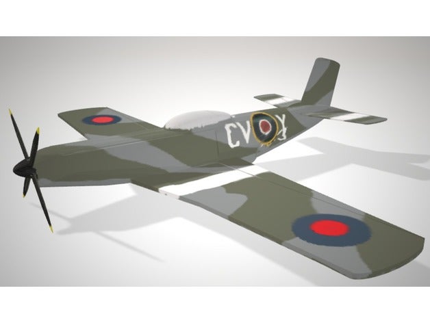 p-51 mustang mkiii d modèles 3D print model - Mito3D