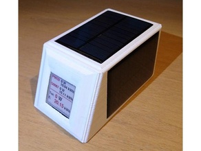 e-paper-solar-box - Elektronik e-anzeigen e-ink e-Papier solar-panel waveshare 3d print model - Mito3D