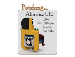 petsfang koli alfawise u10 3d yazıcı aksesuarları soğutma kanalı fanı doğrudan sürücü alanında e3d hotend v6 Volkan fang fan mikro-İsviçre microswiss mikro İsviçre 300 10 u 3d print model - Mito3D