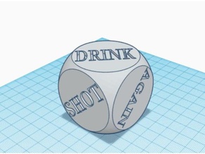 drinking game dice beer fun games shot 3d print model - Mito3D