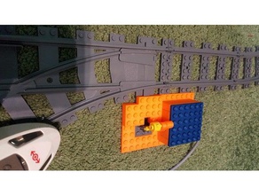 lego tren servo mount geçin inşaat oyuncaklar 3d print model - Mito3D