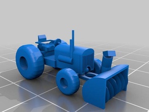 n scale tractor snowblower vehicles nscale 3d print model - Mito3D