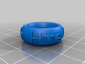 glaube Hoffnung Liebe-ring Mode kundengebundene 3d print model - Mito3D