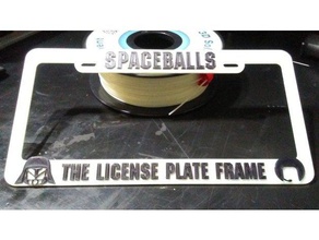 fisso balle spaziali license plate frame segni e loghi fotogramma la targa 3d print model - Mito3D
