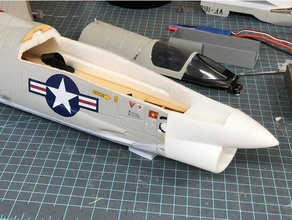freewing f8 crusader nose r c vehicles f-8 replacement 3d print model - Mito3D