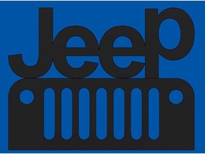 jeep grelha de logotipo A impressão 3d 3d print model - Mito3D