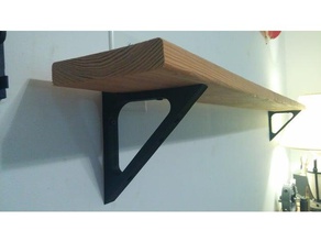 shelf bracket deck plank boards wood household bookshelf closet decking shelving wall hanger mount mounted woodwork 3d print model - Mito3D