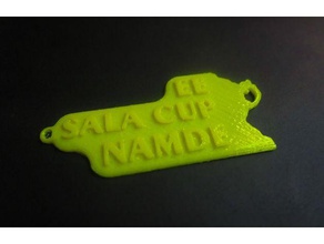key chain ee sala cup namde rcb ipl india 2018 keychains keychain 3d print model - Mito3D
