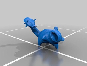 slowpoke shellder de la cola La impresión en 3d pokemon figuras ir juguete slowbro 3d print model - Mito3D