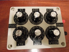 rotary switch, dial-resistiven Jahrzehnt - Elektronik dial Messuhr 3d print model - Mito3D