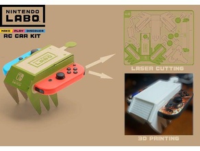 nintendo labo carro rc ultimate 3d de impressão & corte a laser, kit wip jogos vídeo mudar 3d print model - Mito3D