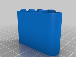 4x1 aaa magnético caso da bateria inferior a final recipientes personalizado 3d print model - Mito3D