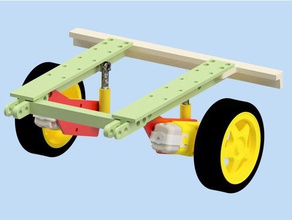 monka - robot de la voiture l'essieu arrière robotique 3d print model - Mito3D
