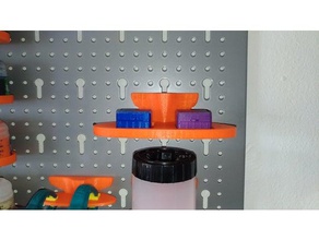 paint mixer tray holder metric pegboards organization pegboard peg board 3d print model - Mito3D