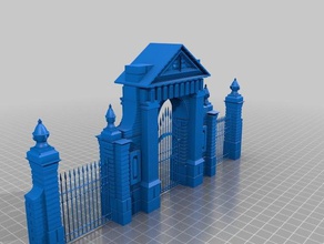 puerta hierro madrid espa Bau-Spielzeug arquitectura edificios 3d print model - Mito3D