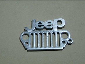 keychain de la jeep les signes et logos voiture chaîne cherokee grand wrangler clé un trousseau clés 3d print model - Mito3D