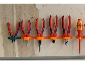 knipex pliers compatible wall mount tool holders & boxes customizable fablab ideenreich hackerspace makerspace holder plier tools wandhalter wandhalterung werkstatt werkzeughalter workshop zange zangenhalter 3d print model - Mito3D