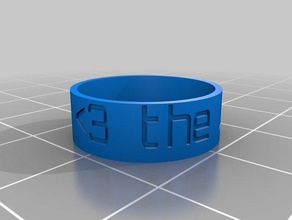 &lt 3 library ring rings customized 3d print model - Mito3D