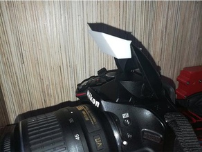 simple difusor de nikon la cámara 3200 3300 flash lámpara herramienta 3d print model - Mito3D