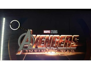 marvel avengers logo keychain hidden hole toys & games infinity war cinematic universe 3d print model - Mito3D