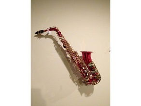 saksofon duvara monte edin müzik 3d print model - Mito3D