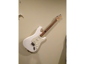 la guitarra de montaje en pared música 3d print model - Mito3D