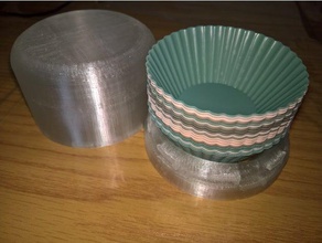 cupcake muffin moule en silicone conteneur les conteneurs 3d print model - Mito3D