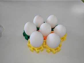 modular egg tray kitchen & dining easter eggs holder huevo huevos oeuf storage 3d print model - Mito3D