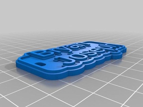 mi personalizados multilínea tag llavero signos y logotipos personalizado 3d print model - Mito3D