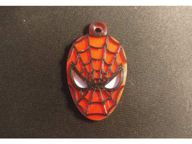 spiderman keychain keychains color keyring 3D print model - Mito3D