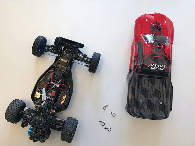 corpo monta tamiya dt-02 rc chassis do carro r c veículos arrma de montagem post buggy deserto gator dt02 lutador férias nissan titan areia rover viper rua super fighter g 3D print model - Mito3D