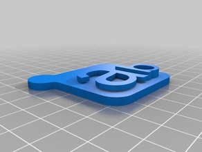 llavero ab 3d printing keychain 3d print model - Mito3D